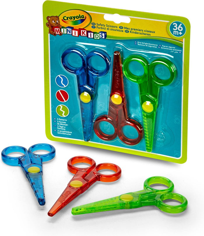 Crayola - mini kids - hobby scissors - safe children's scissors - 3 pieces