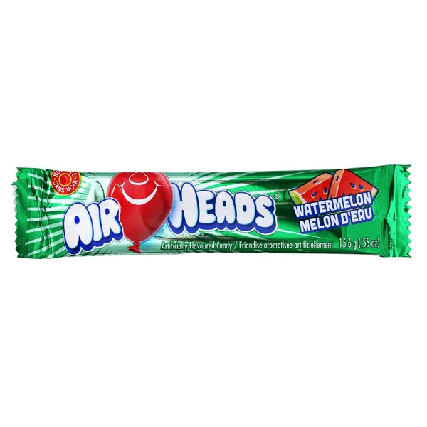 Watermelon Candy - 4 Cases x 36 Packs x 15.6 g - Airheads - Canadian Distribution - Ships Free Within Canada on Orders Above CAD $199