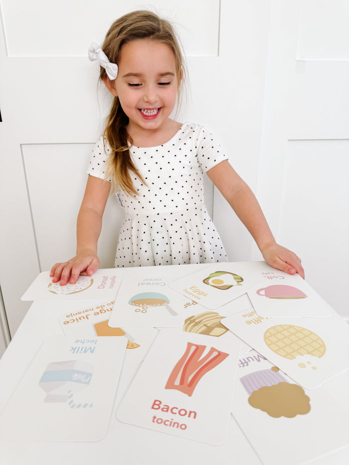 Breakfast Flashcards for Toddlers | Kids Food Learning Cards | Preschool Mealtime Activity