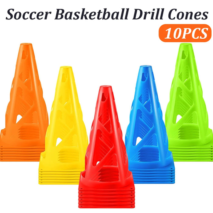 10PCS SCones Flexible Plastic Agility Cones