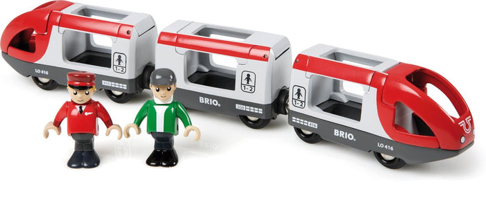 Brio red passenger train - three-part train for world - 33505