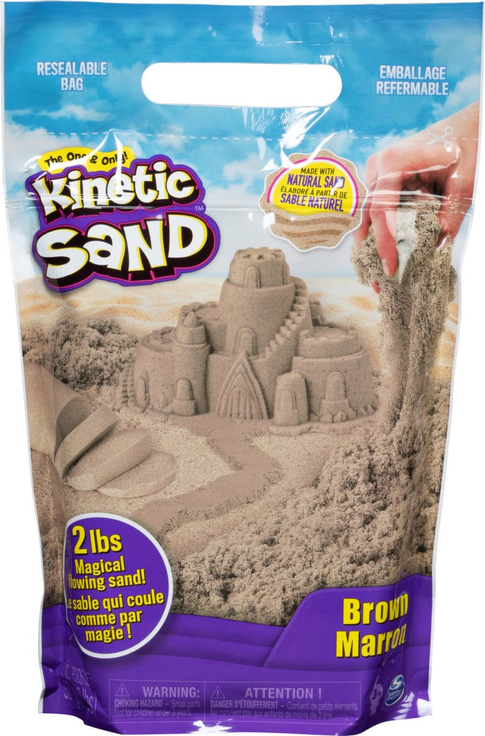Kinetic sand - kneadable play sand - brown - 0.9 kg original - sensory toys